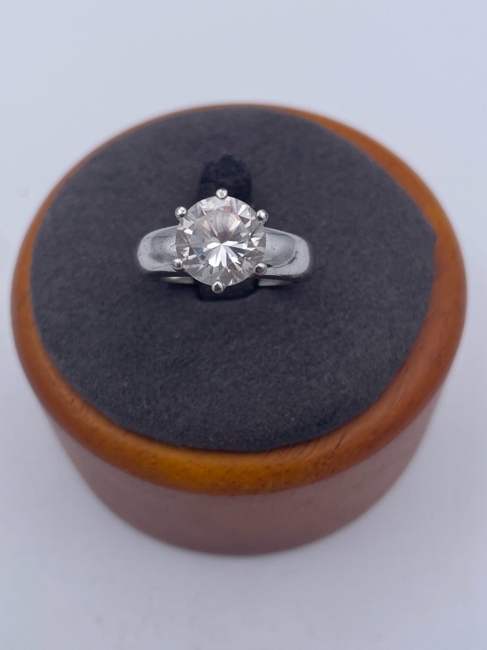 Sterling Silver 925 CZ Solitaire Ring | Round Cut Cubic Zirconia Promise Ring z7 - Picture 3 of 8